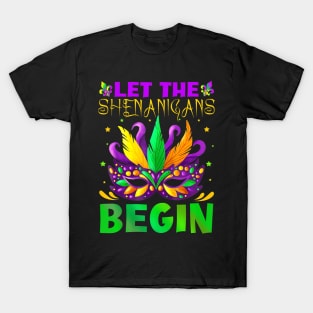 Let The Shenanigans Begin Mardi Gras Kids Men Women T-Shirt